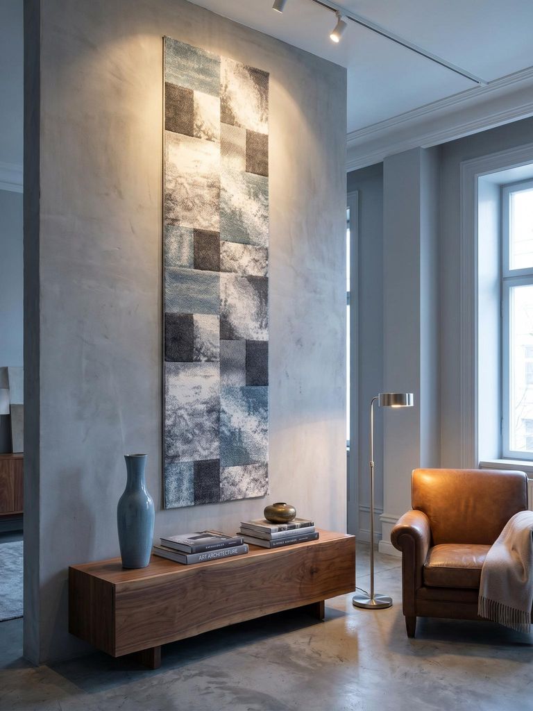 Kurzflorteppich Karo Pflegeleicht Waschbar Strapazierfähig | Blau 80x150 cm Wohnzimmer Fußbodenheizung geeignet | LATEMAR – Kadima Design