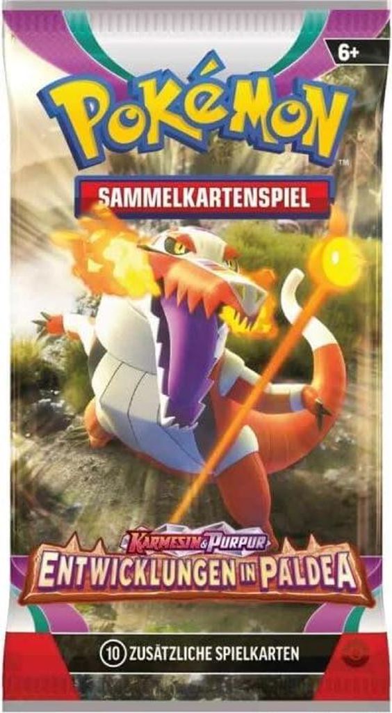4 Pokémon-kaarten met evoluties uit de Paldea booster pack Productafbeelding 