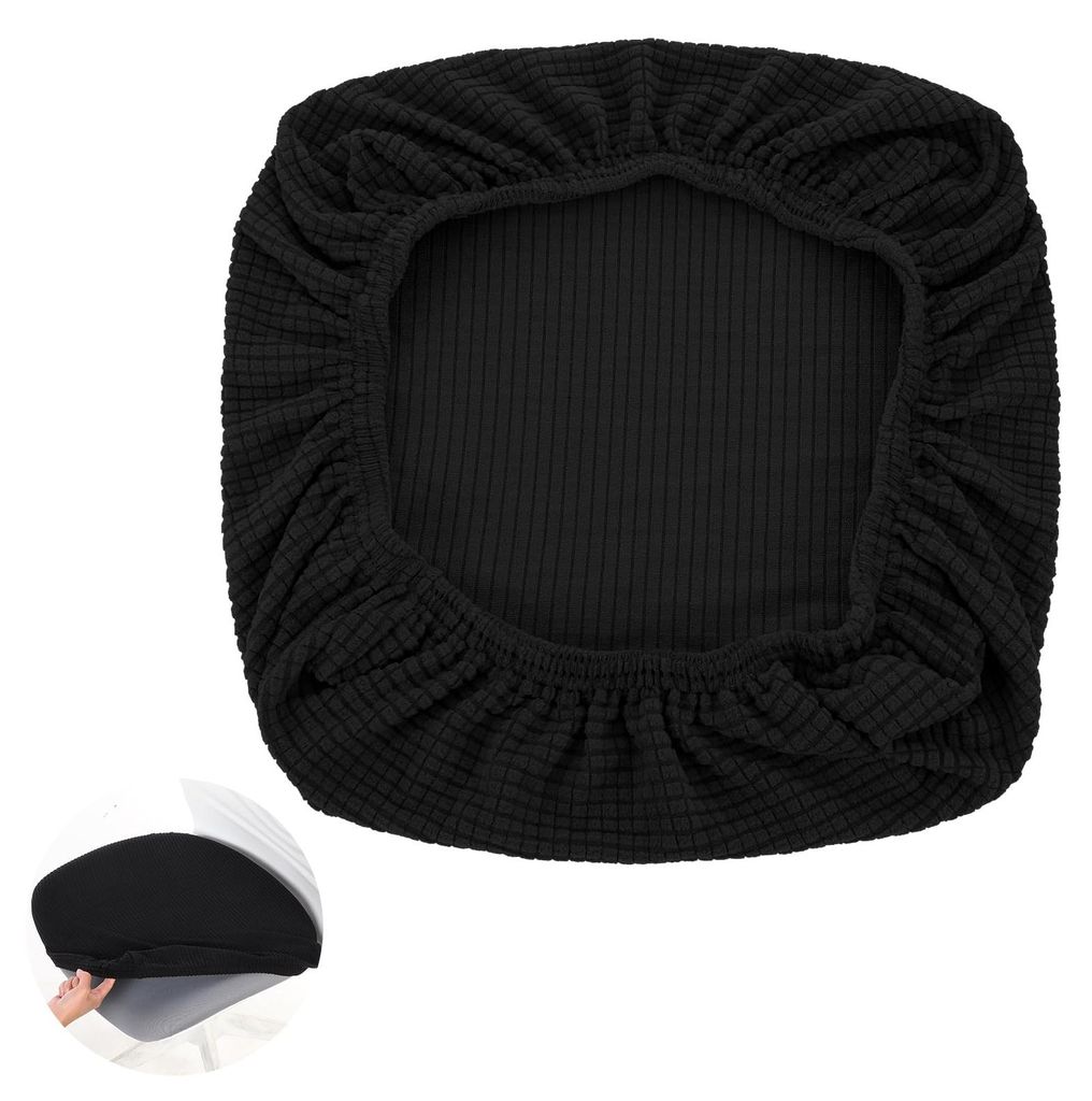 Dehnbarer Bürostuhlbezug, Sitzfläche 40-60 cm, abnehmbar und waschbar, hochelastisches Elasthan, staubabweisender Stuhlbezug, Kissenbezug für B...