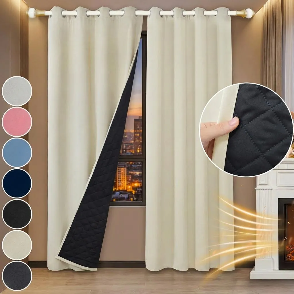 Tenda Blackout Termica 132x244 Beige - Risparmio Energetico Casa