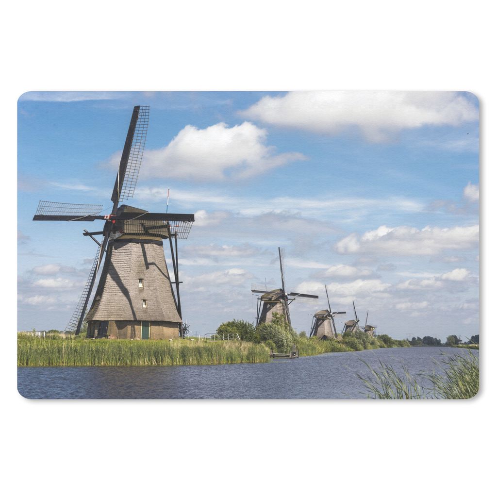 MuchoWow Mauspad Mousepad Mühle - Holland - Wasser 27x18 cm - Mousepads - Maus Mat - Pad - Mausunterlage - Büroartikel - Desk Matten