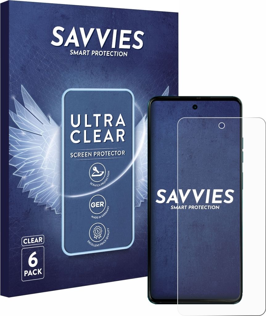 6x Für Motorola Moto G04 Schutzfolie Savvies Displayschutz Display Schutz Folie Klar Transparent