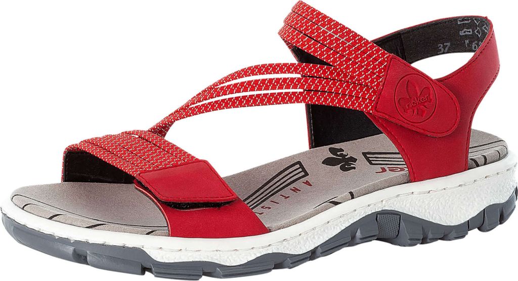 Rieker Trekkingsandalen - Rot Kunstleder Größe: 42 Normal Produktbild 80