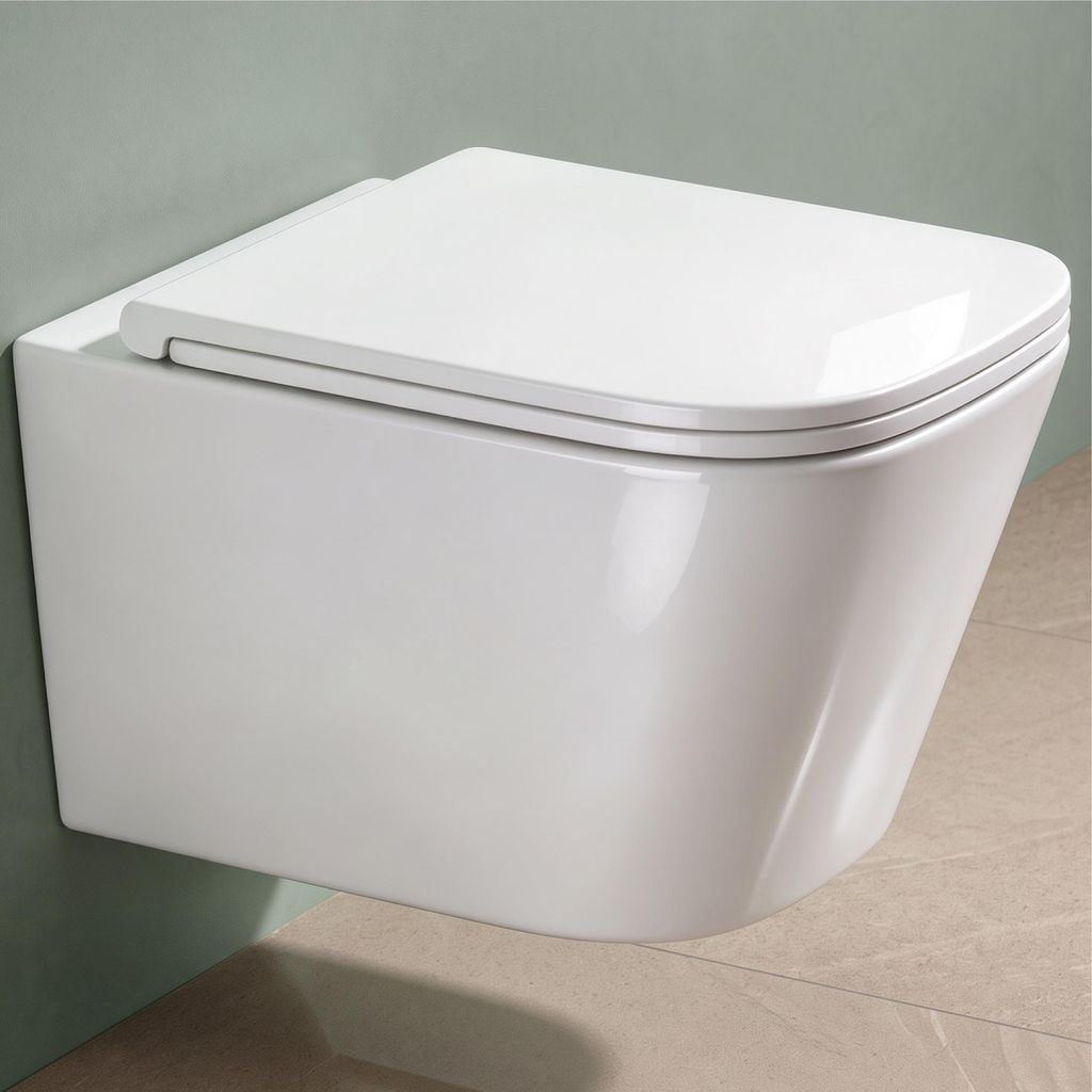 Mai & Mai Spülrandlos Wand-WC Hänge-WC Toilette Weiß inkl. Produktbild 