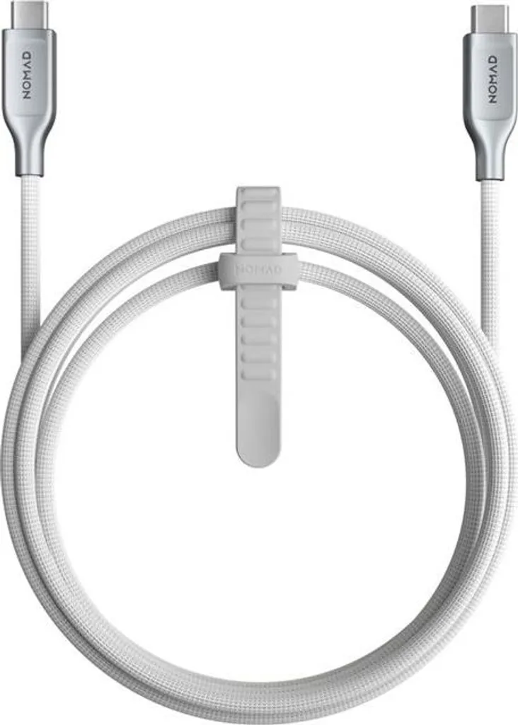 Câble USB-C anti-rupture Nomad en polyamide blanc 1,5m robuste