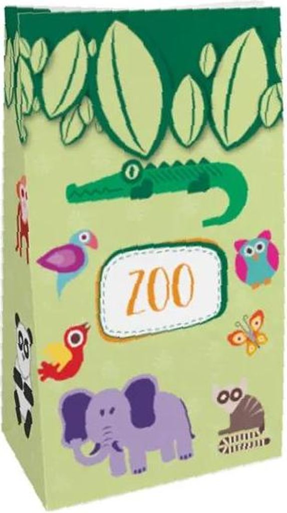 Papiertüte "ZOO" 14+8x24 cm 50 Stück.
