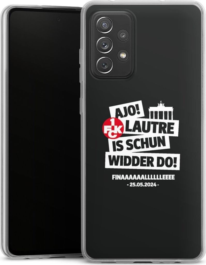 DeinDesign Slim Hülle für Samsung Galaxy A72 Silikon Case Ultra Dünn Handyhülle 1. FC Kaiserslautern 1. FCK Pokal Finale 2024