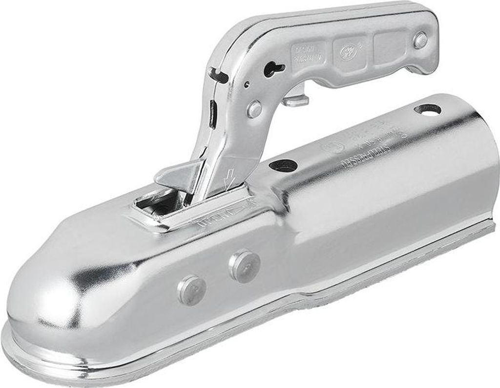 50 mm Stahlkugelkupplung, vertikal, 2 Löcher, 1300 kg gebremst