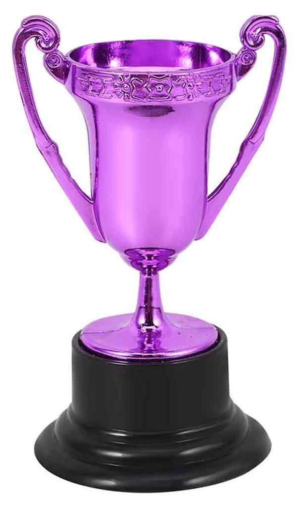 Kinder-Trophäe Lila 1 Stück, Kunststoff Trophäe Mit Stabilem Sockel, 8,2 X 5 X 4,5 Cm Für Kinderwettbewerbe Und Partys