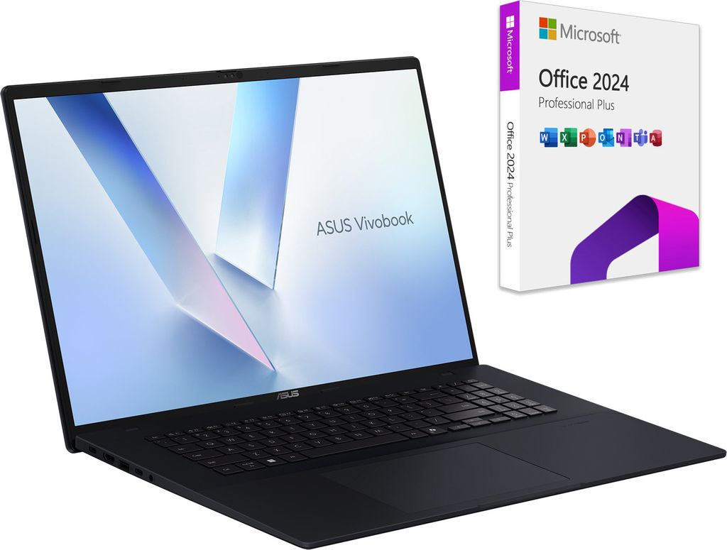 ASUS Notebook 18 Zoll FullHD AMD Ryzen 7 260 48GB RAM 2TB SSD AMD Radeon Office24 Win 11 Pro