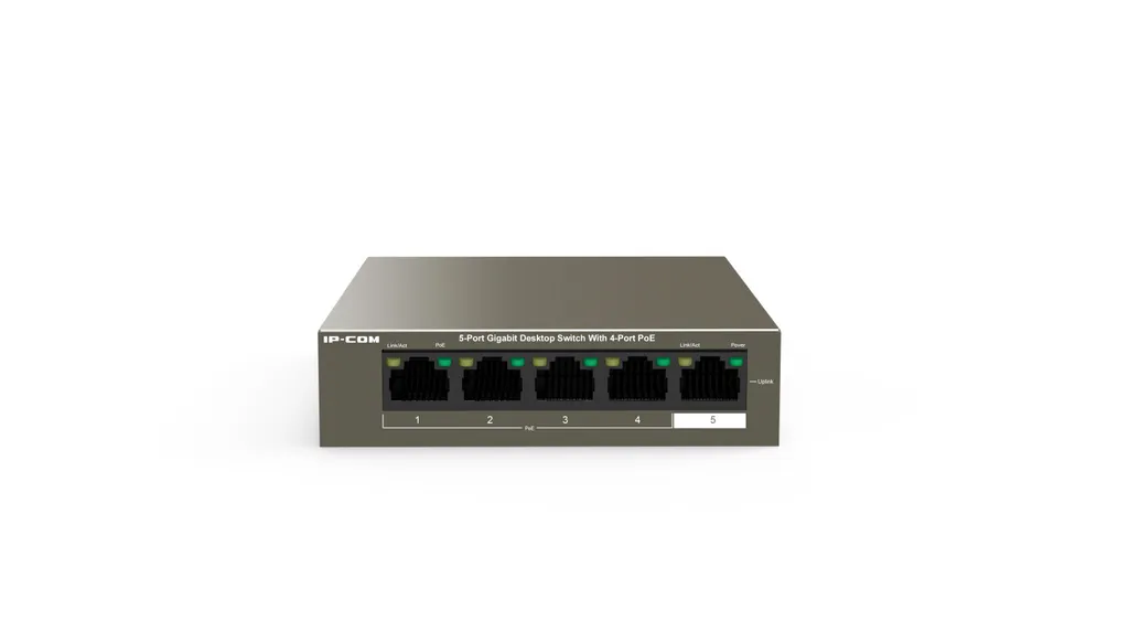 Switch IP-Com G1105P-4-63W Idéal pour Vidéosurveillance IP et Bornes WiFi