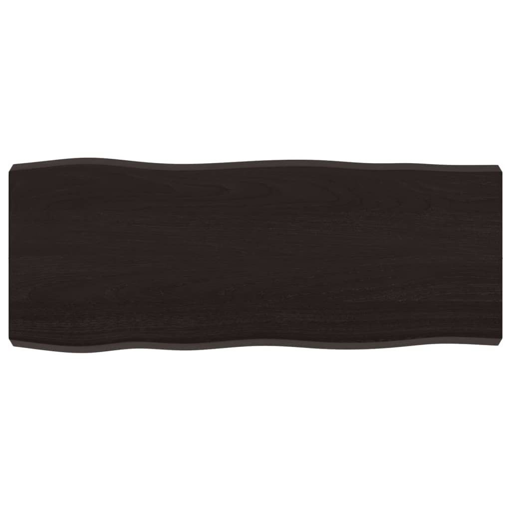 vidaXL Tischplatte 100x40x(2-6) cm Massivholz Behandelt Baumkante