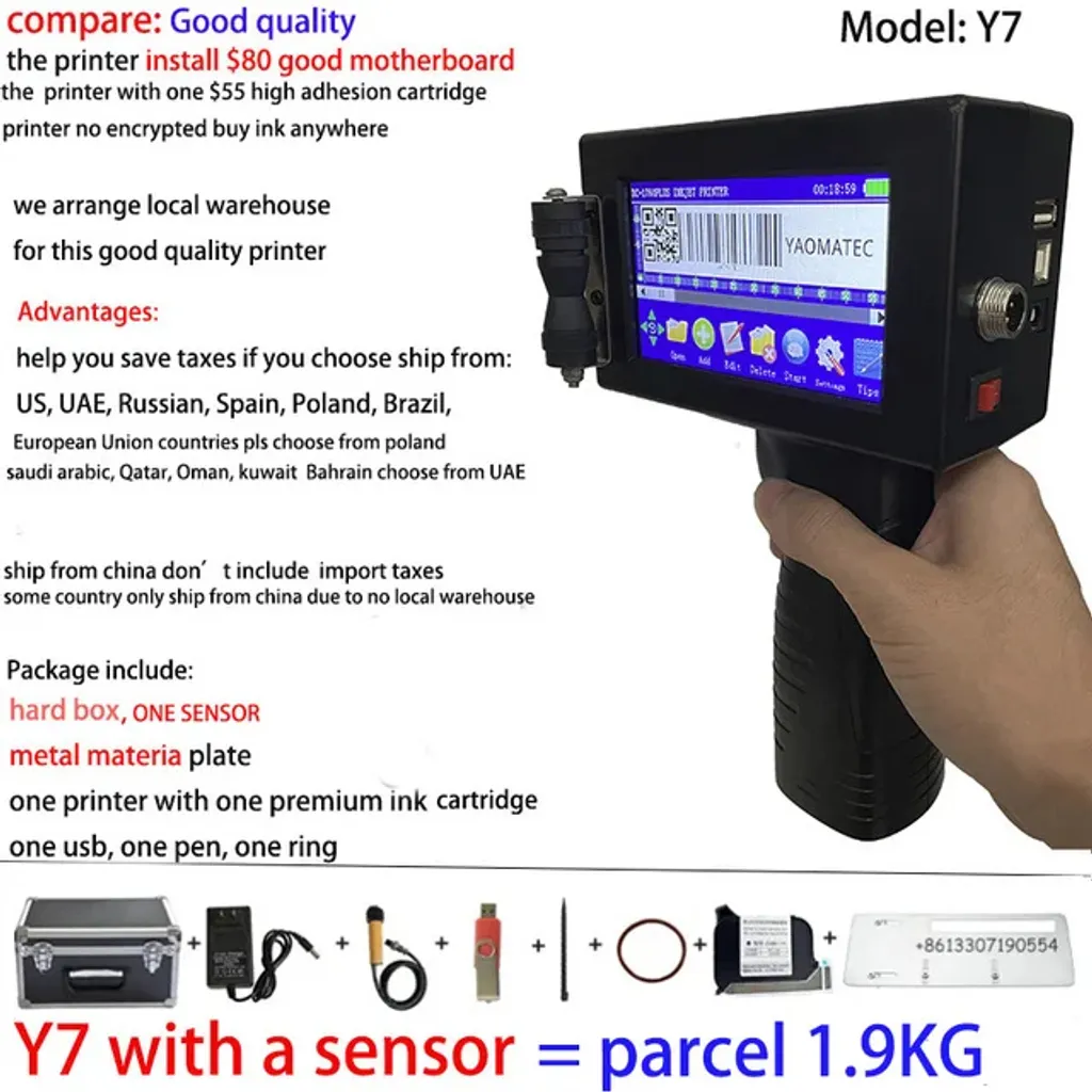 Imprimante portable Y7 haute résolution pour impression code QR variable - 2