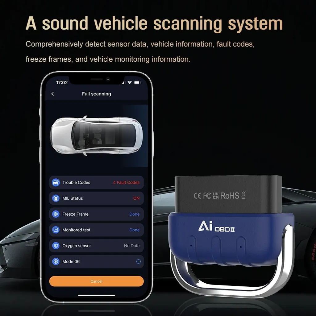 INF Outil Diagnostic Auto ABS OBD2 avec IA - Pack de 2 Lecteurs Code - 5