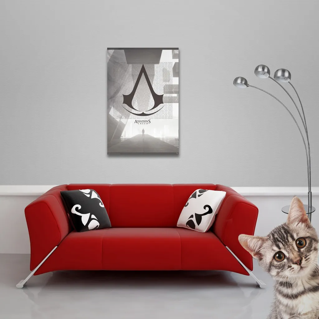 Assassins Creed - Poster - Crest & Animus + 2 strisce poster alluminio 63 cm