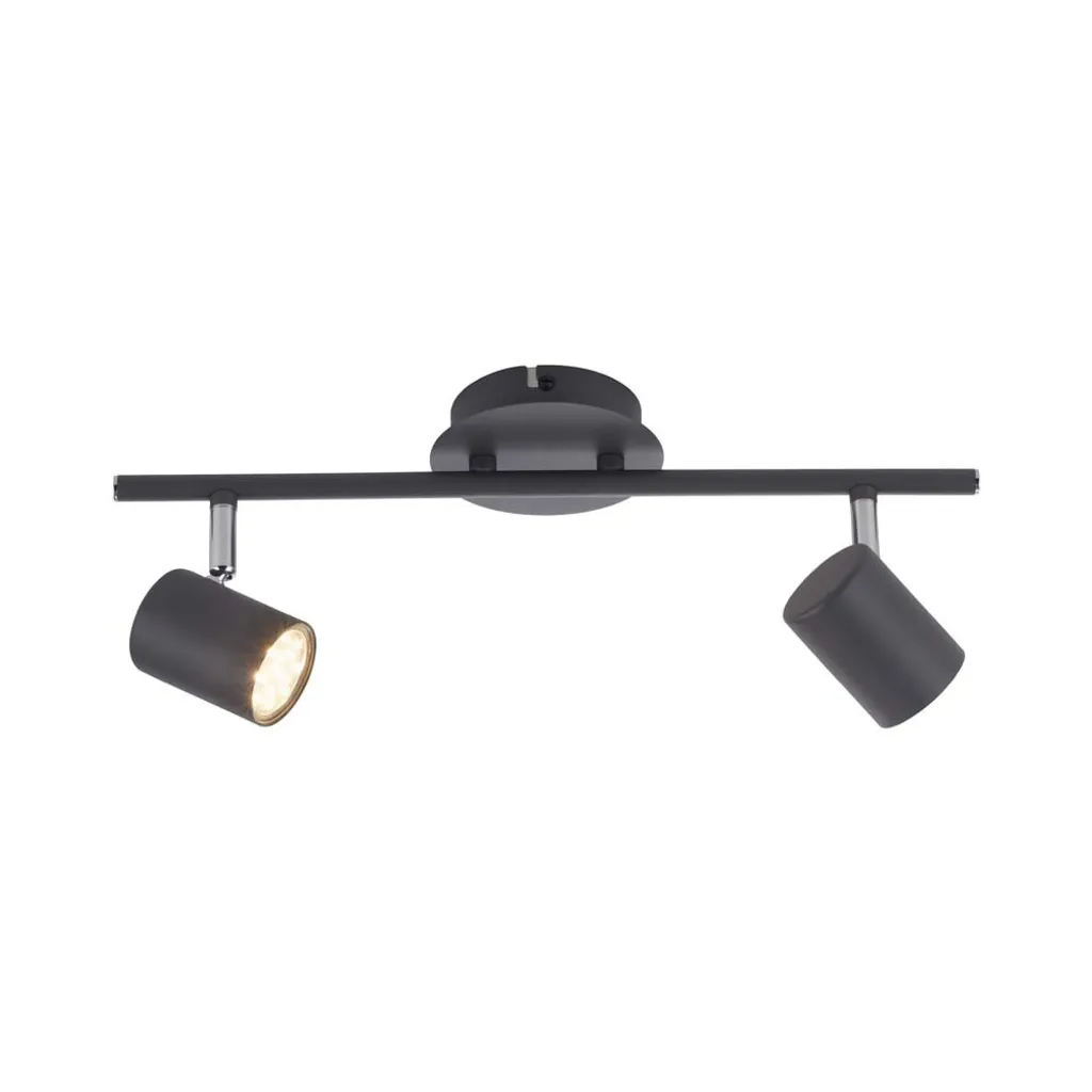 Plafoniera LED Antracite Spot Mobili 16cm - Design Minimal per Interni
