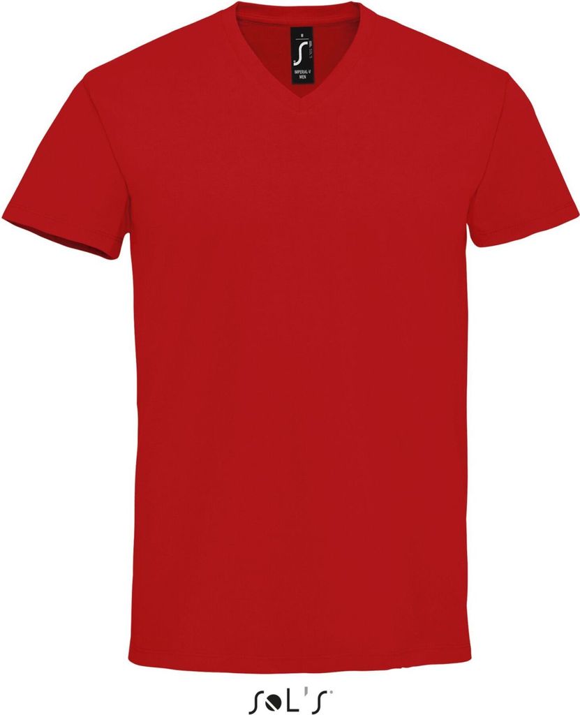 SOLs 02940 | Herren Imperial V-Neck Men T-Shirt - 190 Jersey - Farbe: Red - Größe: S