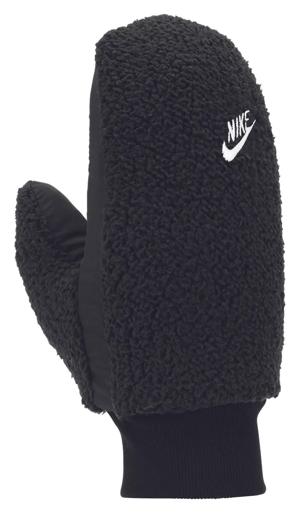 Moufles Femme Nike Sherpa Noires Douillettes - Gants Hiver Taille XS/S