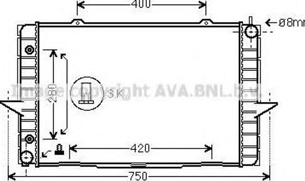 PRASCO VO2118 Kühler Wasserkühler Motorkühler für VOLVO V70 II (285) V70 I (875, 876) XC70 Cross Country (295) C70 I Cabrio (873) C70 I Coupe (...