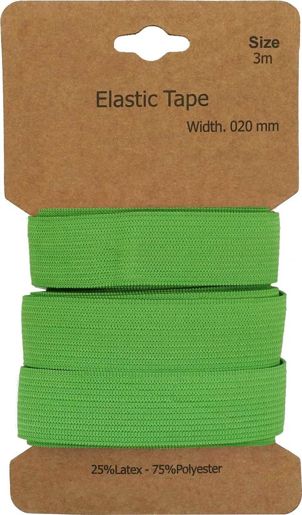 Gummiband 3 m x 20 mm Gummilitze Gummi elastisches Band Flachgummi Farbwahl