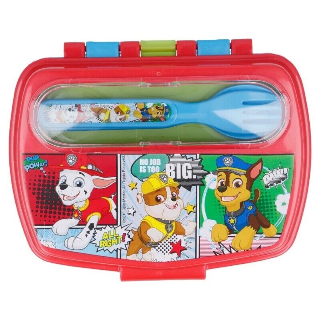 Frühstücks-Lunchbox + PSI PATROL Besteck Produktbild 