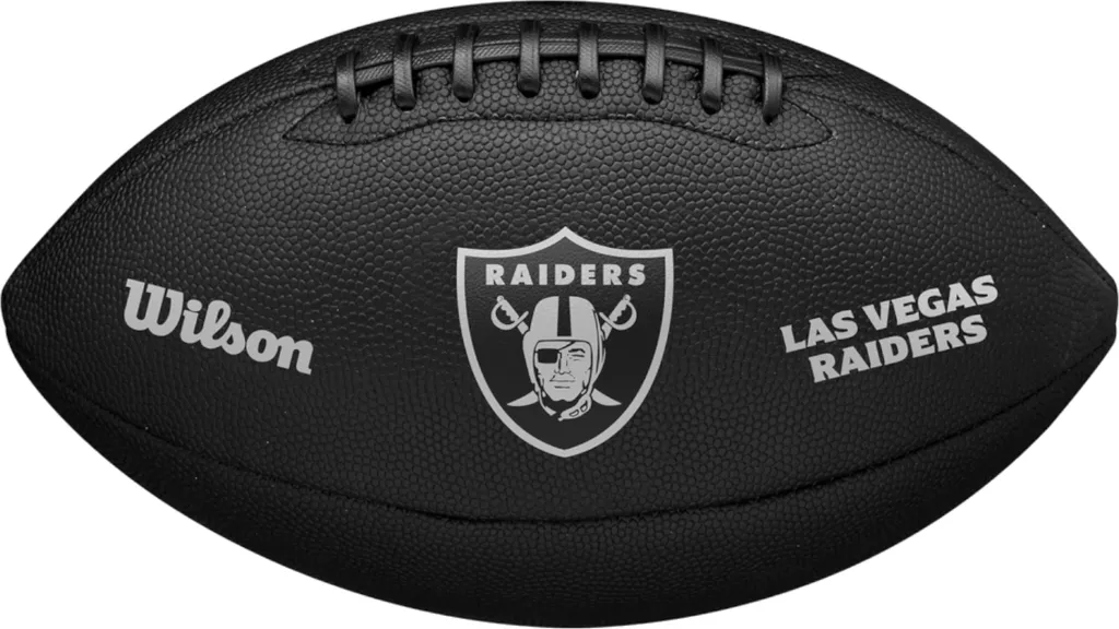 Ballon NFL Wilson Raiders pour Entraînement de Football Américain Taille 9