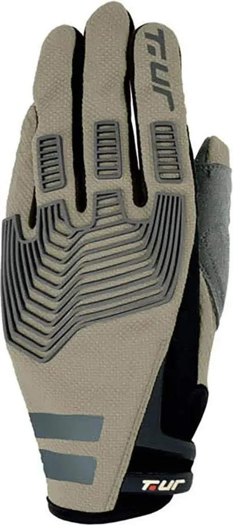 Gants de Moto Cross T.UR G-Three Sable Gris Taille XS Haute Qualité