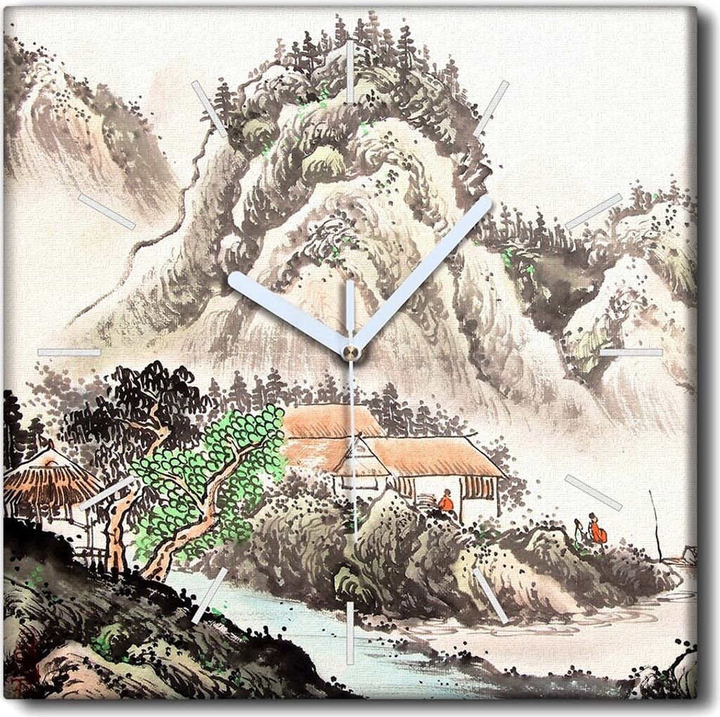 Coloray Uhr auf Leinwand 30x30 cm Wand Uhr Dekoration Produktbild 
