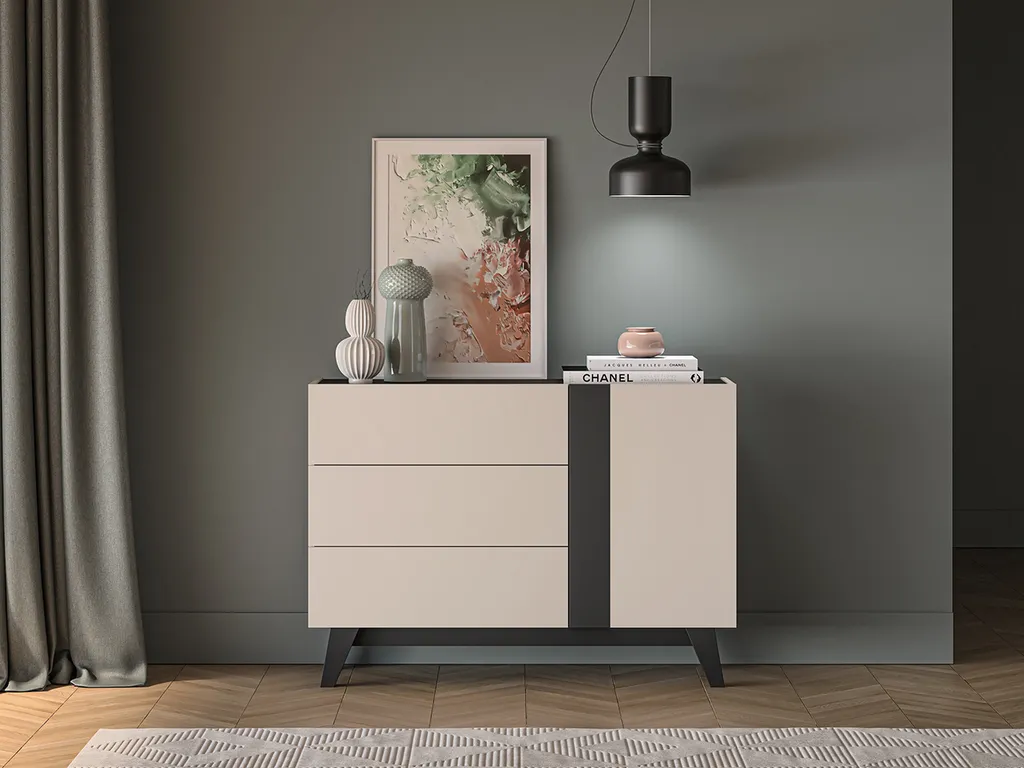 Meuble de rangement CHARLOTTE cachemire pour organiser votre chambre