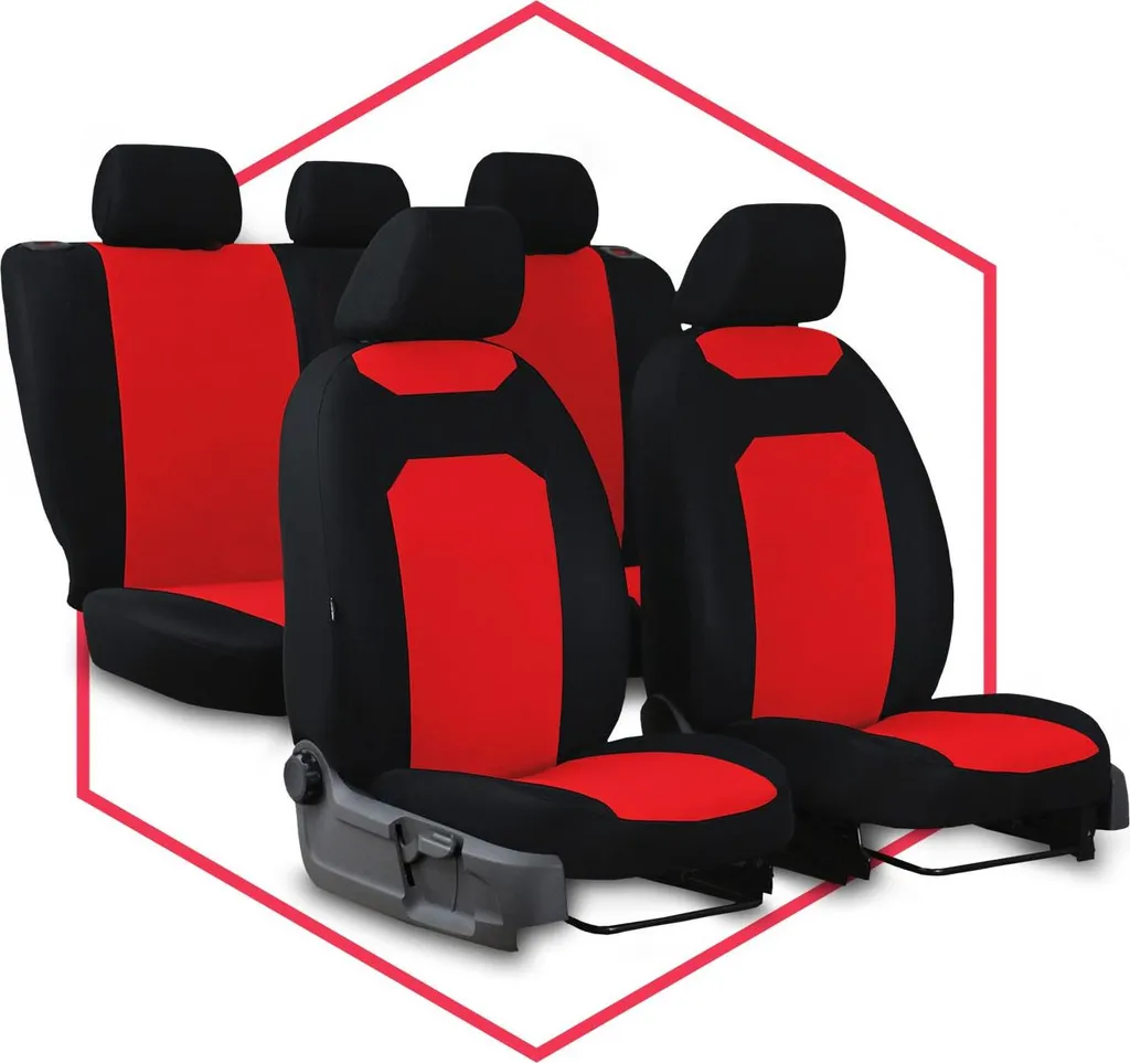 Coprisedili auto Coprisedili universali per Suzuki Splash Red auto SET NUOVO - 12