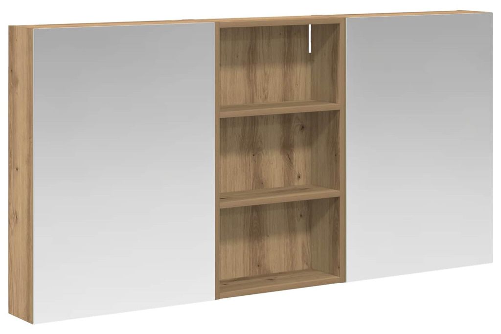 Badezimmerschrank-Set 3 pcs 140 x 14,5 x 70 cm Holzwerkstoff