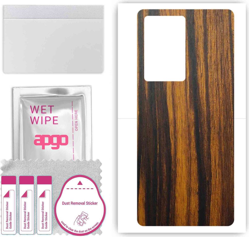 apgo Rückseite Schutzfolie, Skin, kompatibel mit ZTE nubia Z30 Pro, Hinten Displayschutzfolie aus Vinylfolie, kratzfest, einfache Montage - Tigerwood