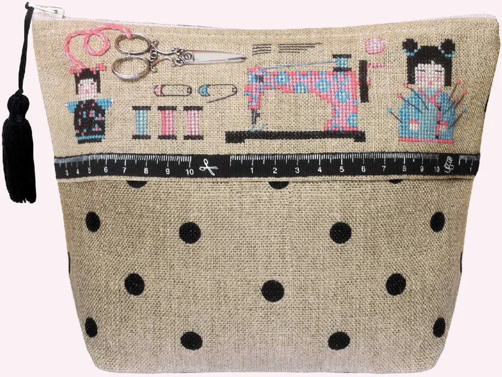 Etui Couture Kokeshi Point de Croix Le Bonheur des Dames Grand Format