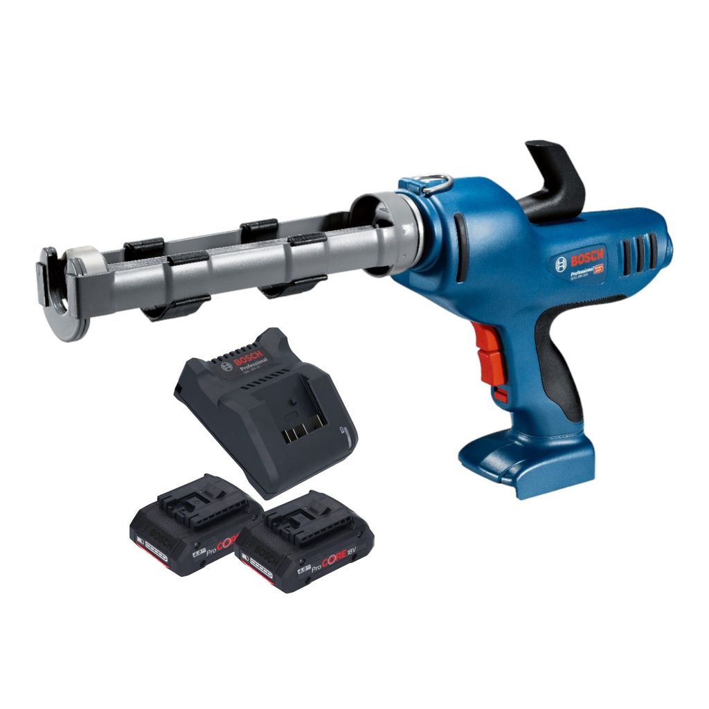 Bosch GCG 18V-310 Professional Akku Kartuschenpresse 18 V 310 ml 3,5 kN + 2x ProCORE Akku 4,0 Ah + Ladegerät