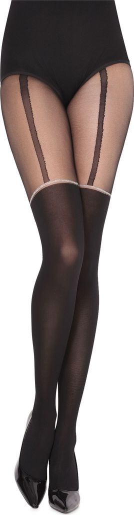 Merry Style Damen Strumpfhose MSSST004 (Schwarz, L) .