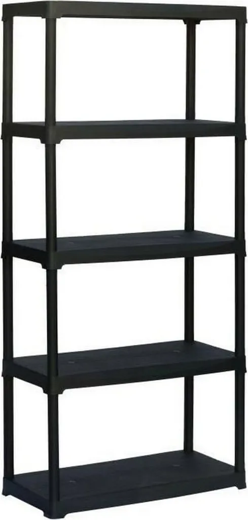 Étagère de rangement Regal TOOD 150 kg en résine noire 176 x 90 x 40 cm