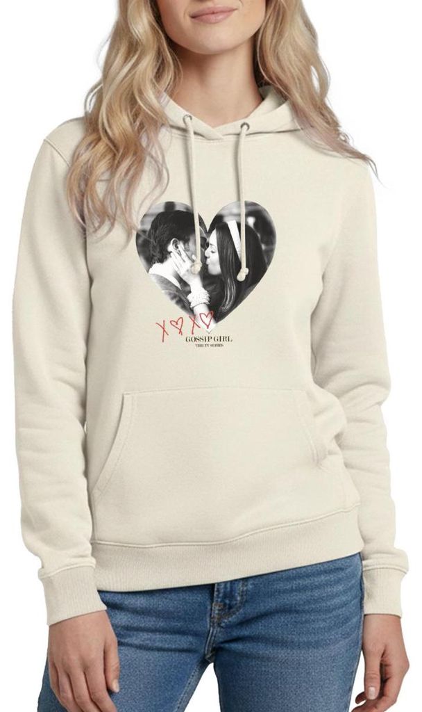 Spreadshirt Gossip Girl Blair Waldorf Und Chuck Bass Damen Hoodie, XXL, Vanille-Milchshake
