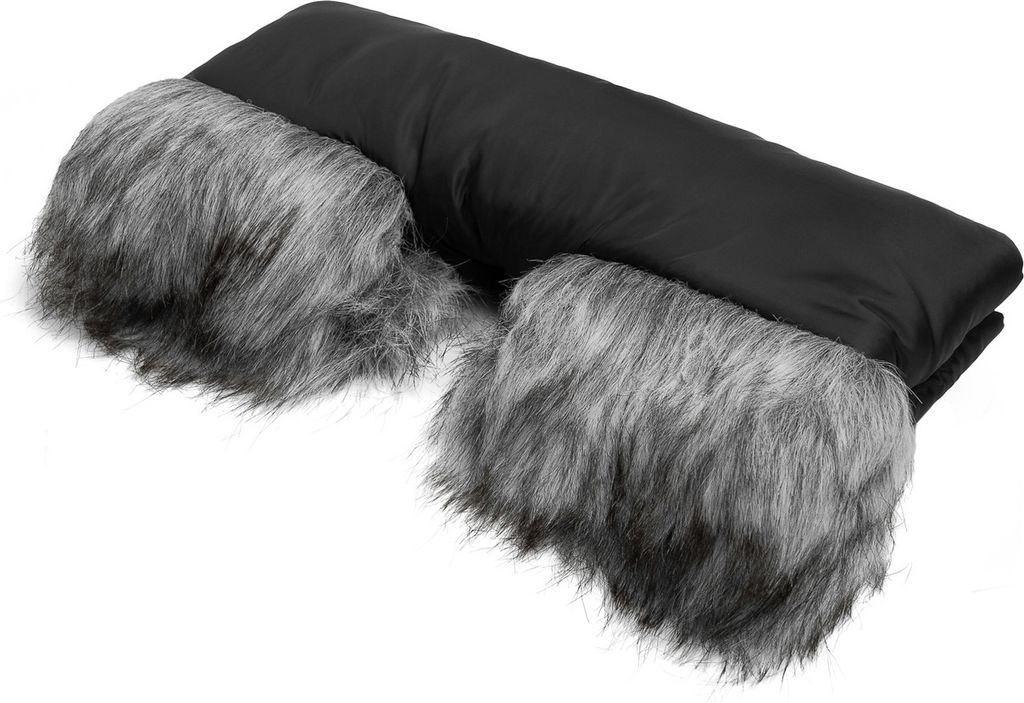 Fuchs-Design Schwarz Kinderwagenmuff/Handwrmer - Stilvoller und warmer Begleiter fr Eltern und Kinder