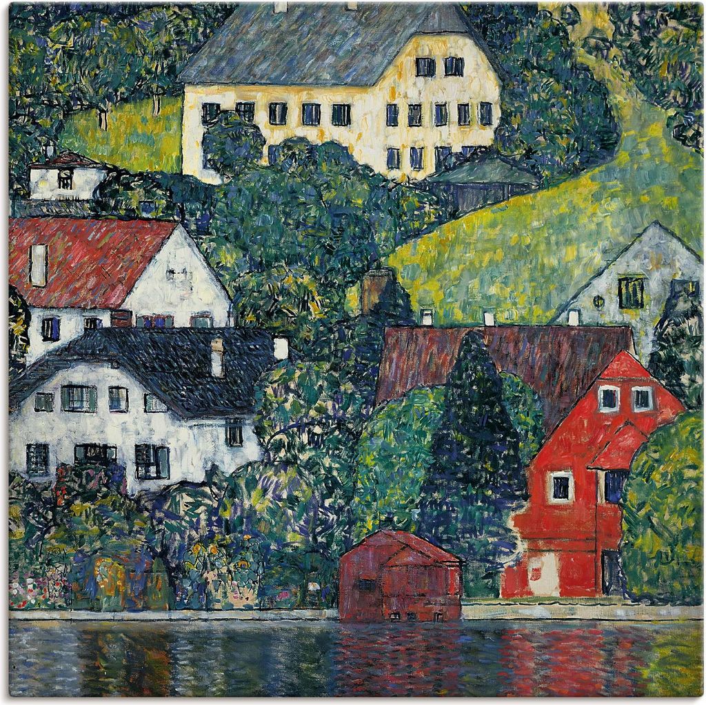 ARTland Leinwandbild Unterach am Attersee. Um 1916 Größe: 40x40 cm