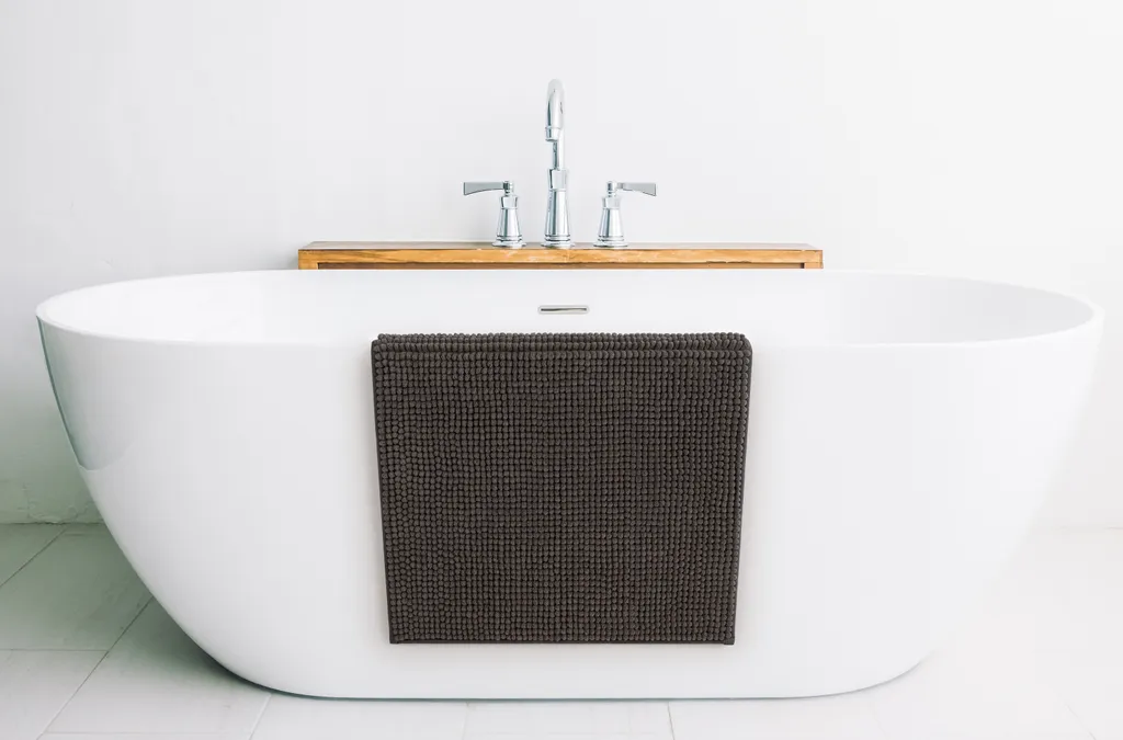 Blutal Tappeto Bagno Antiscivolo, Tappetino Bagno in Ciniglia lavabile