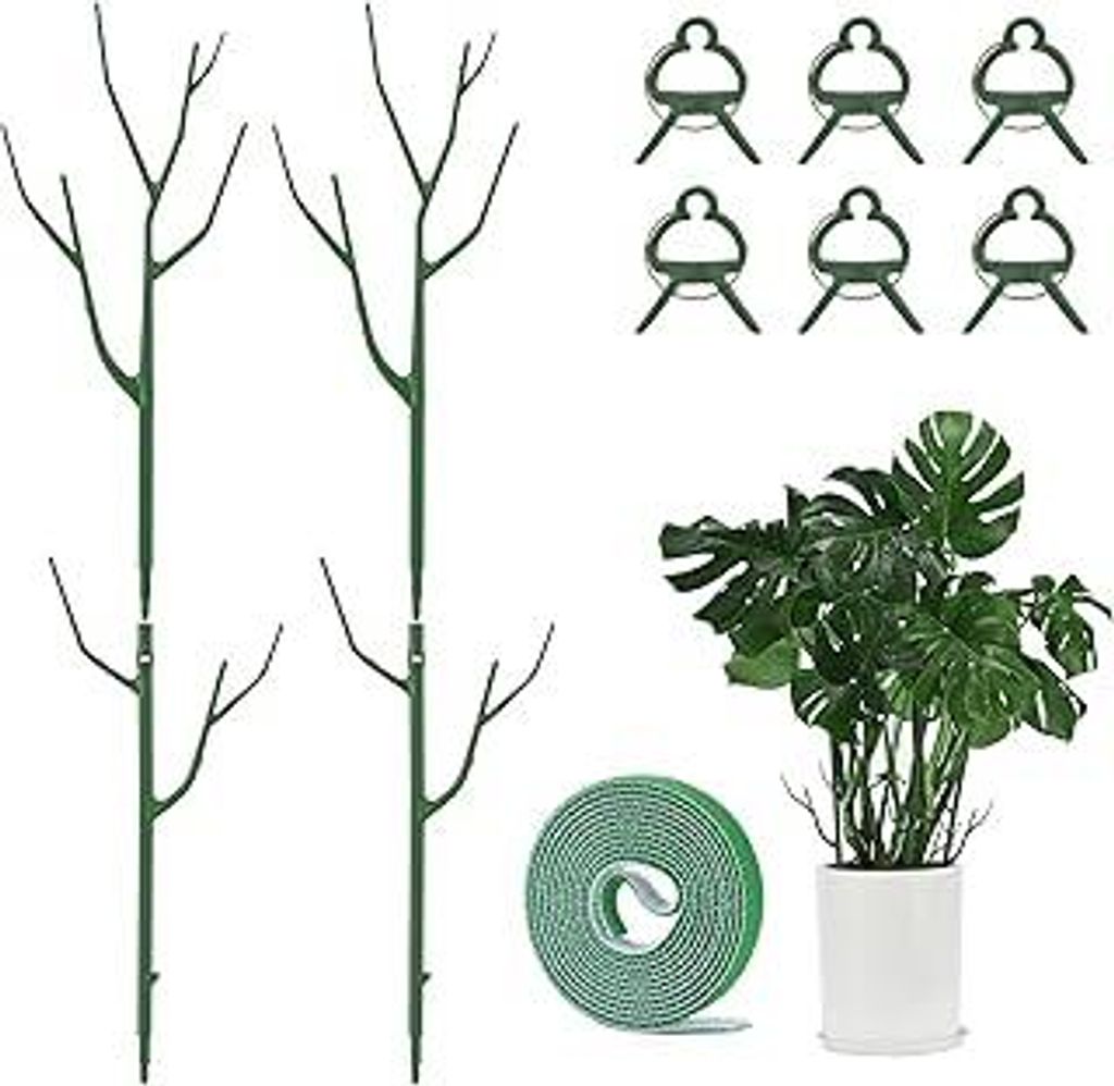 4er-Set Stapelbare Pflanzenstützen, Gartenstäbe für Innen- und Außenpflanzen und Monstera-Stütze, Rankstäbe für Kletterpflanzen & Zimmerpfla...