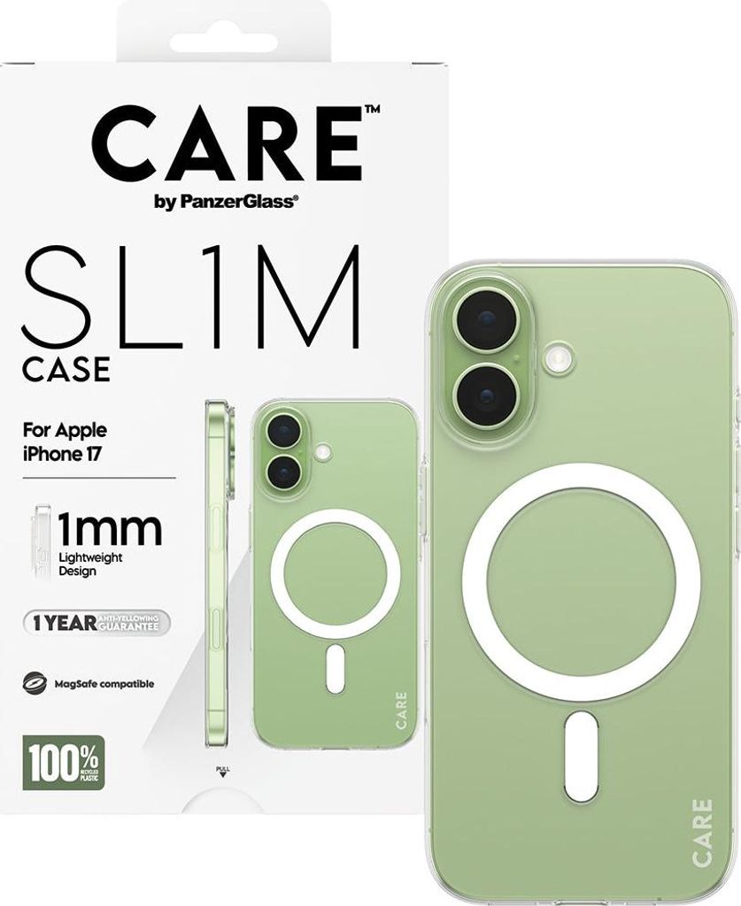 PanzerGlass CARE SL1M Case Transparent w. MagSafe iP 17
