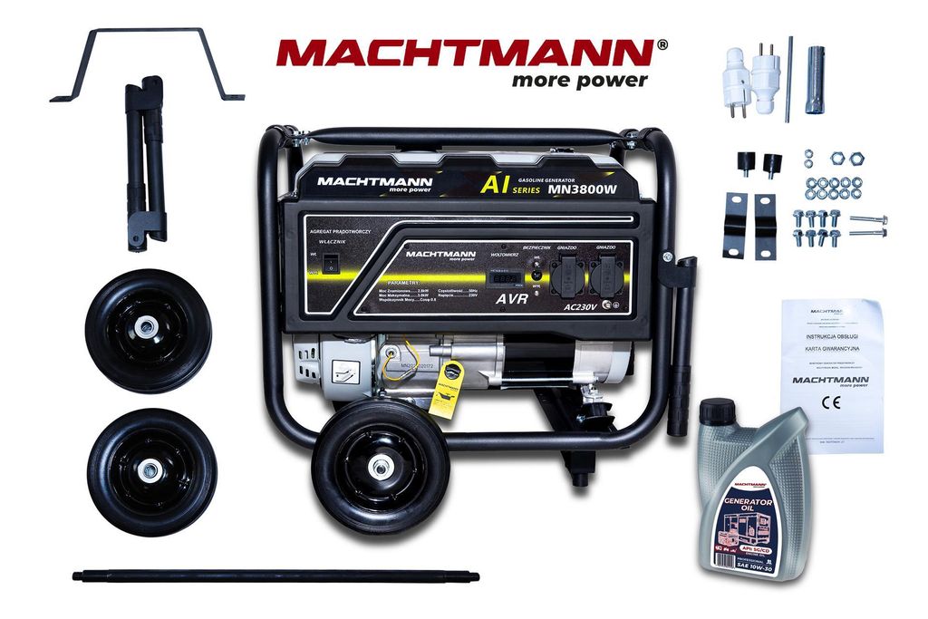 MACHTMANN MN3800W Benzin Stromerzeuger 3,8 kVA, 3,0kW Stromgenerator