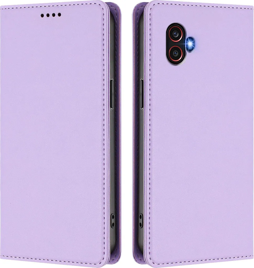 Custodia Samsung XCover6 Pro Pelle Viola Chiaro: Eleganza Magnetica