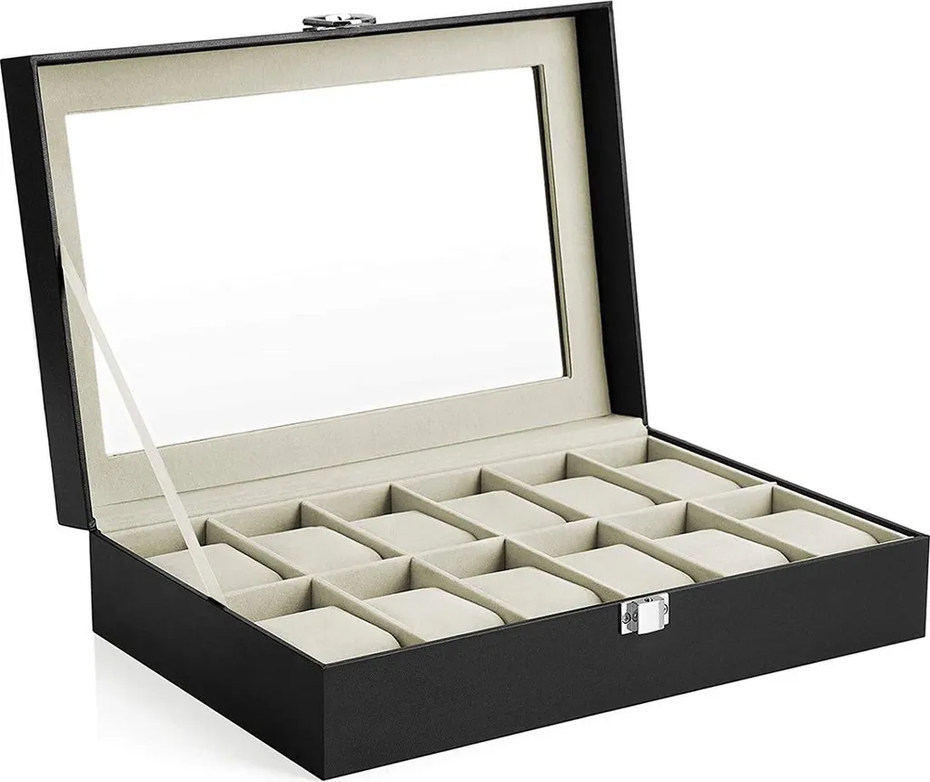Scatola per orologi con 12 scomparti