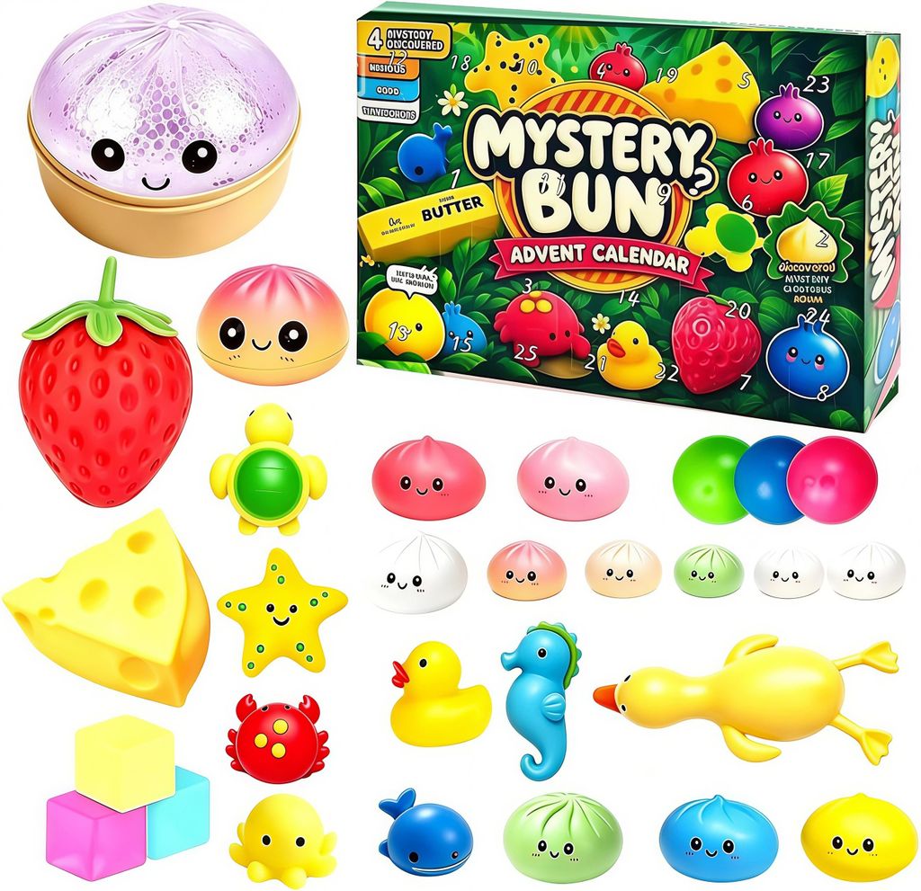 Squishy Adventskalender 2026,Weihnachtskalender mit 24 Produktbild 