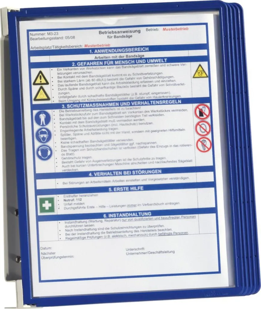 DURABLE Leggio portalicenze VARIO® WALL 5, Blu scuro, 555107 - 2