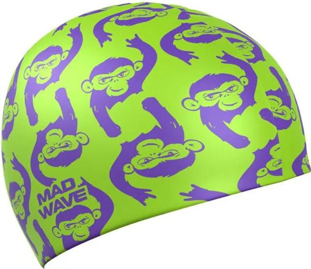 Madwave Monkeys Badekappe Grün Grün One Size