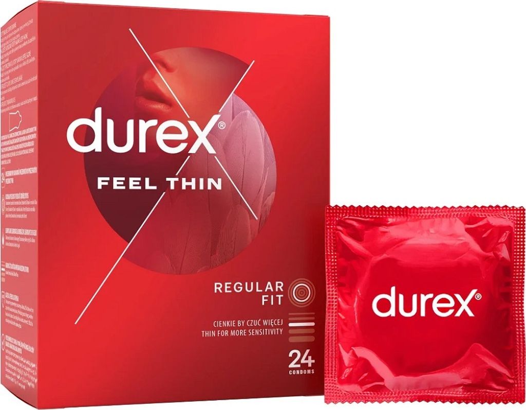 Durex Feel Thin Kondome, 24er Pack - Ultra Dünn & Produktbild 
