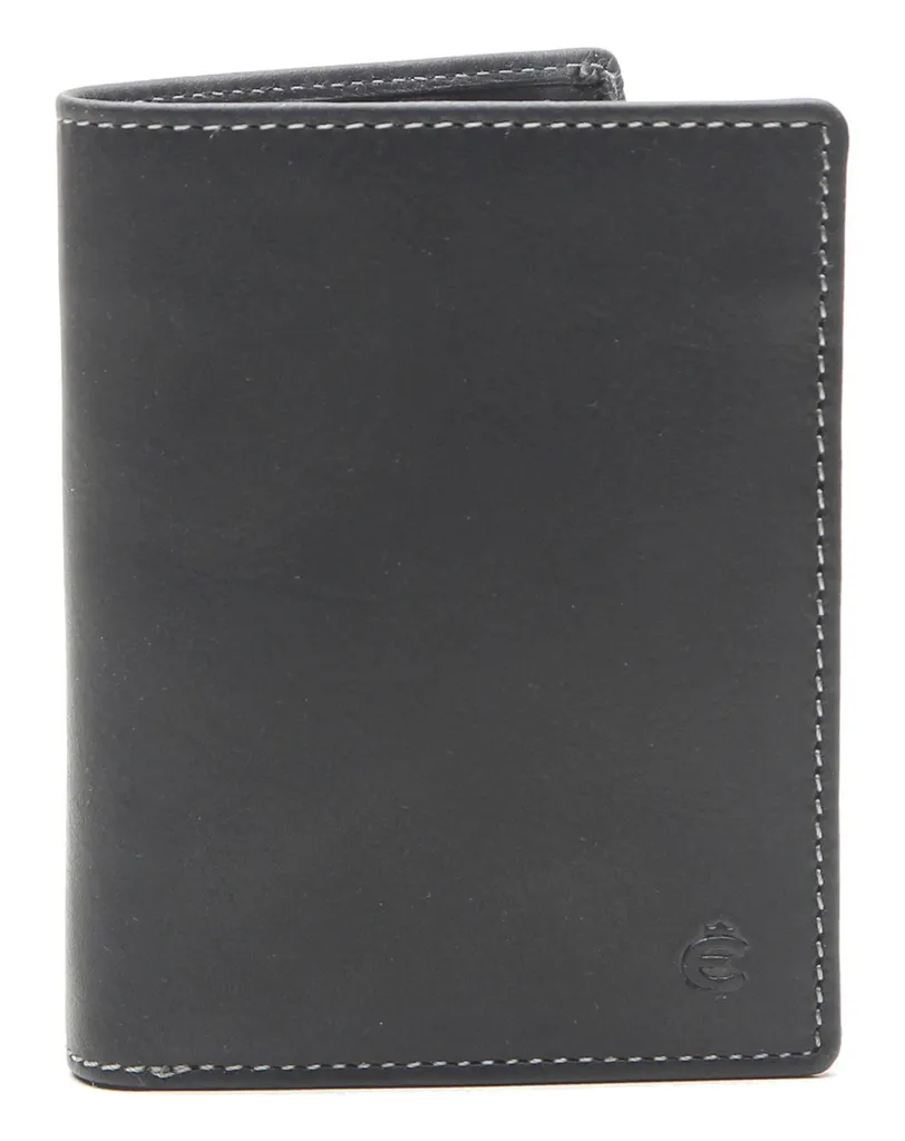Porte-monnaie cuir noir Esquire Dallas pour ranger cartes et billets Pro